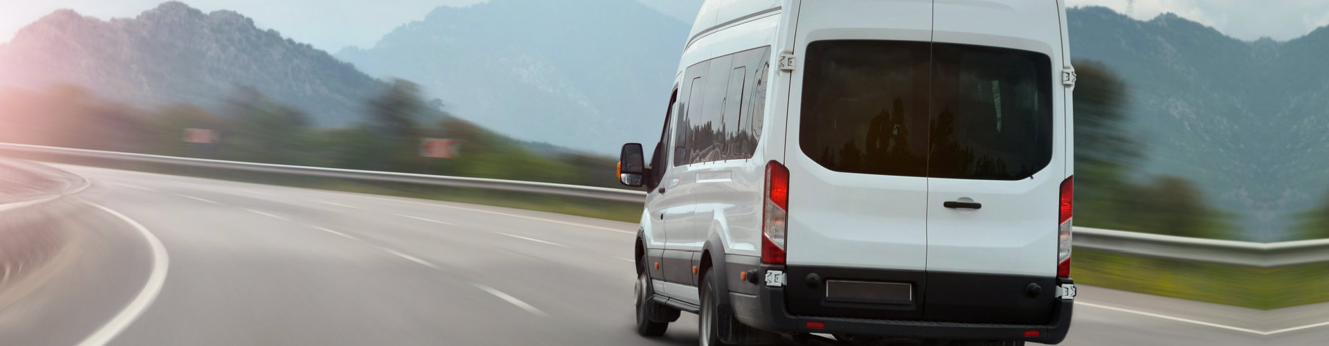 white van on a road